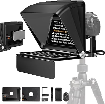LENSGO TC7 II Teleprompter for Smartphone Camera Professional Photography Parts